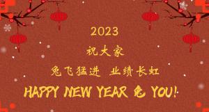時間流逝的腳步，擋不住我們對過去的回望， 遠方未知的艱苦，奪不走我們對前程的向往。 2023，祝大家兔飛猛進  業(yè)績長虹！